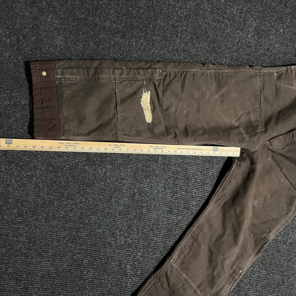 Carhartt Bib Overalls Mens L Brown Loose Fit Insulated OR4031-M Duck Canvas Work - Picture 2 of 11